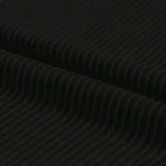 Black Casual Women's Twisted Threaded Short-Sleeved T-Shirt - Picture 5 of 5